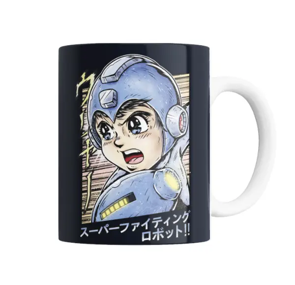 Taza de Cerámica Megaman Robot Anime Manga Estilo Japonés