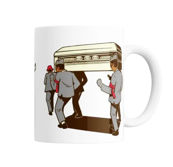 Taza de Cerámica Meme Coffin Dance Cargadores de Ataúd