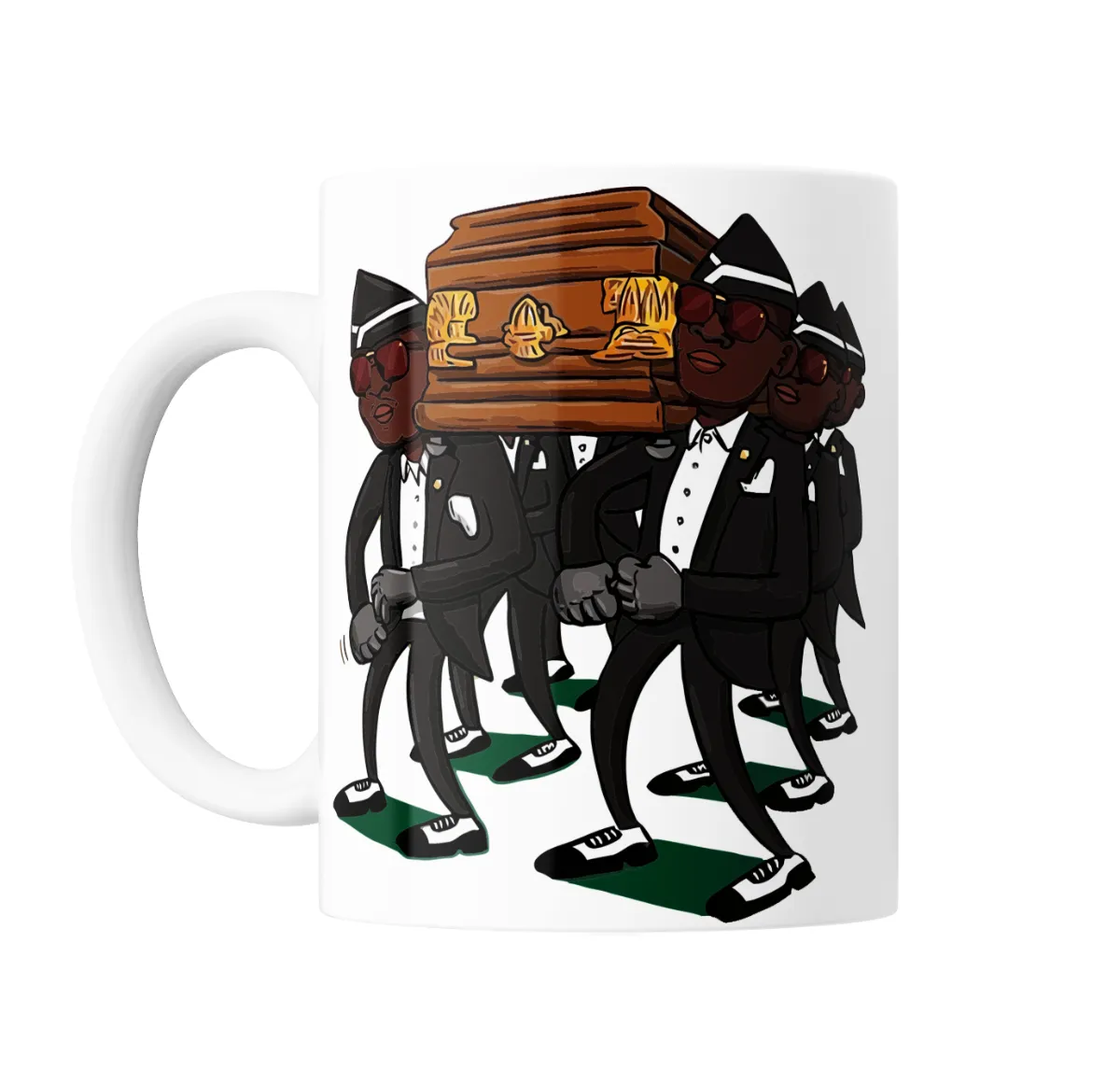 Taza de Cerámica Meme Ataud Bailando - vista 2