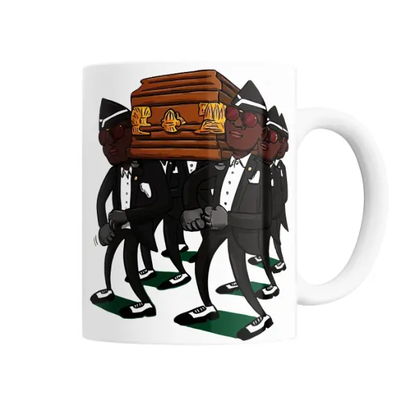 Taza de Cerámica Meme Ataud Bailando