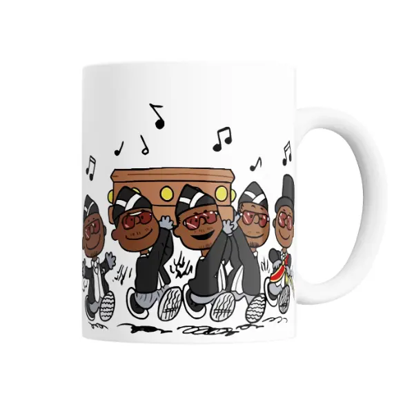 Taza de Cerámica Coffin Dance Ataúd Bailando Meme