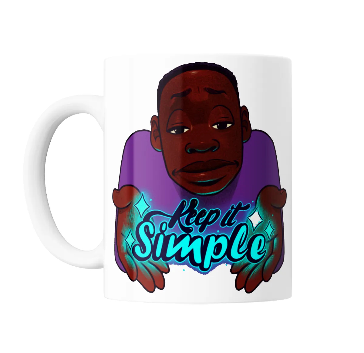 Taza de Cerámica Keep it Simple Meme - vista 2