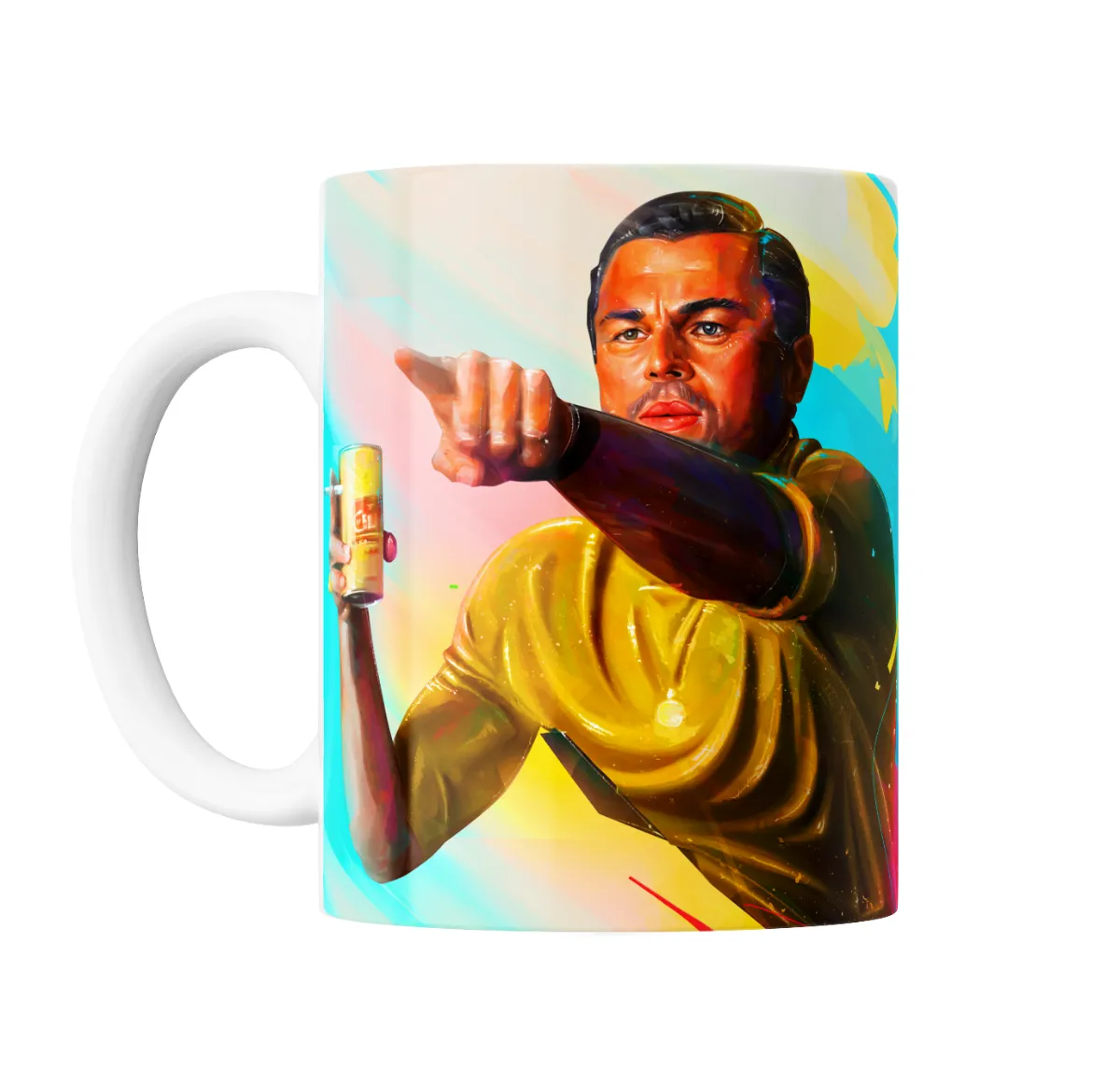 Taza de Cerámica Meme Leonardo DiCaprio Señalando con Lata - vista 2
