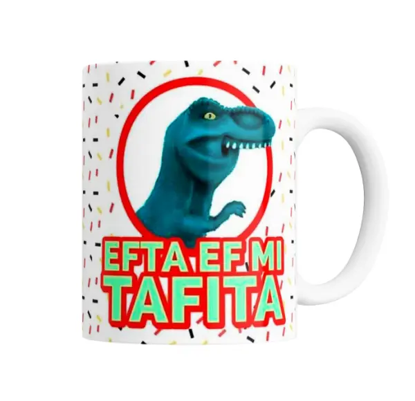 Taza de Cerámica Efta Efmi Tafita Dinosaurio