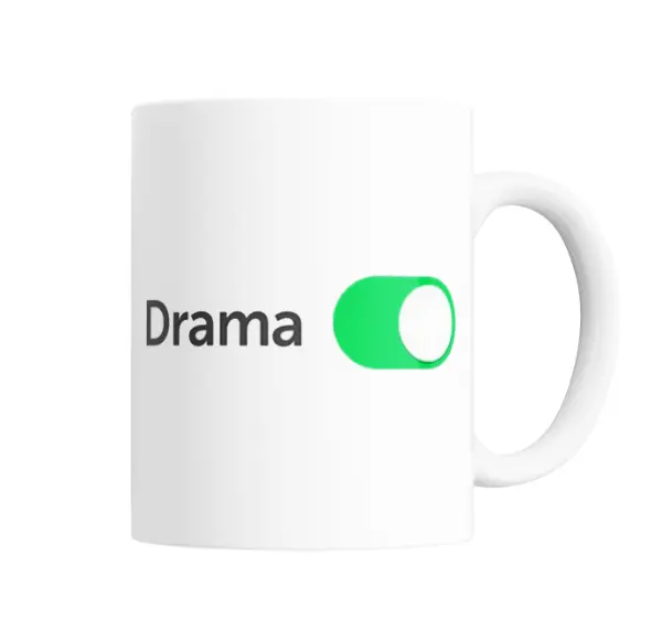 Taza de Cerámica Drama On Meme