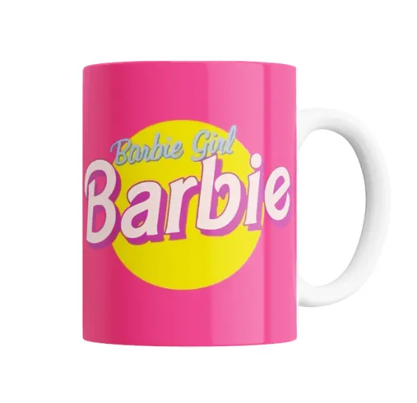 Taza de Cerámica Barbie Girl Logo Rosa