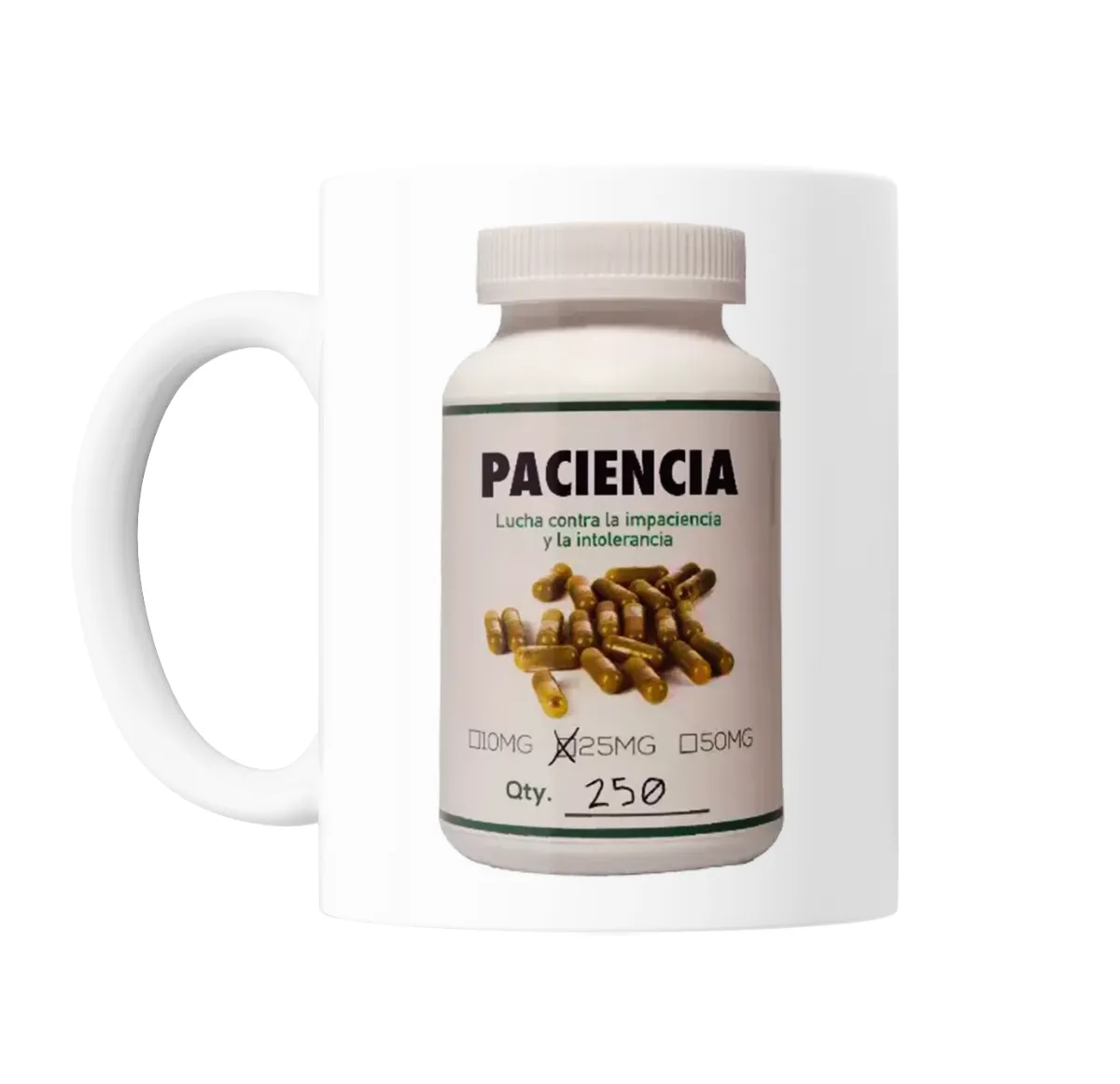 Taza de Cerámica Frasco de Paciencia 250 Cápsulas - vista 2