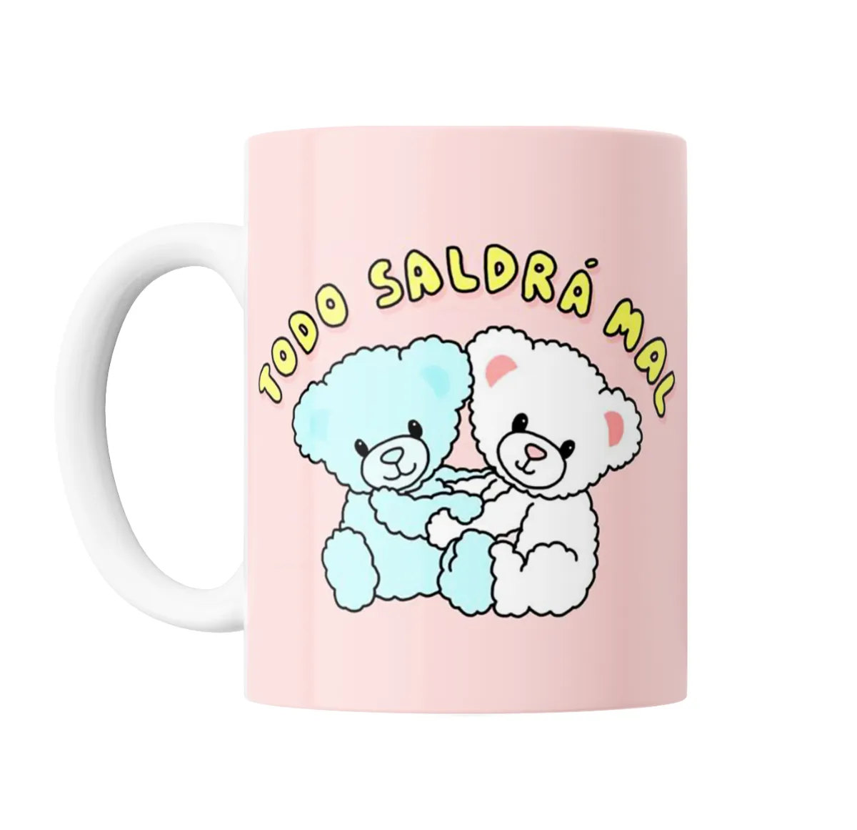 Taza de Cerámica Todo Saldrá Mal Ositos Abrazados - vista 2