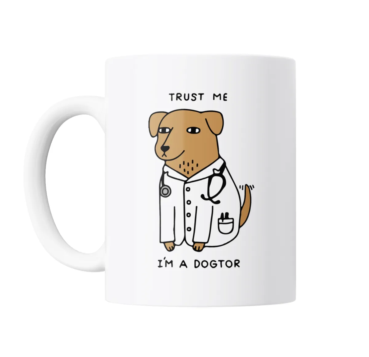 Taza de Cerámica Dogtor Perro Médico Trust Me - vista 2