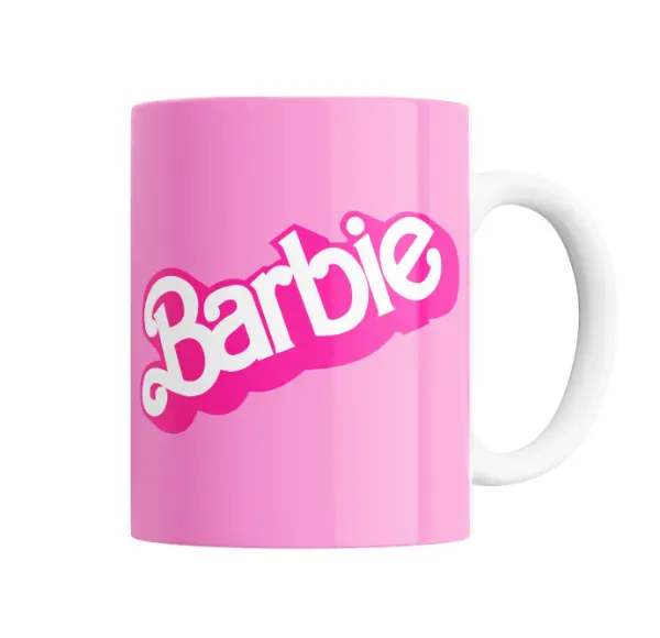 Taza de Cerámica Barbie Logo Rosa