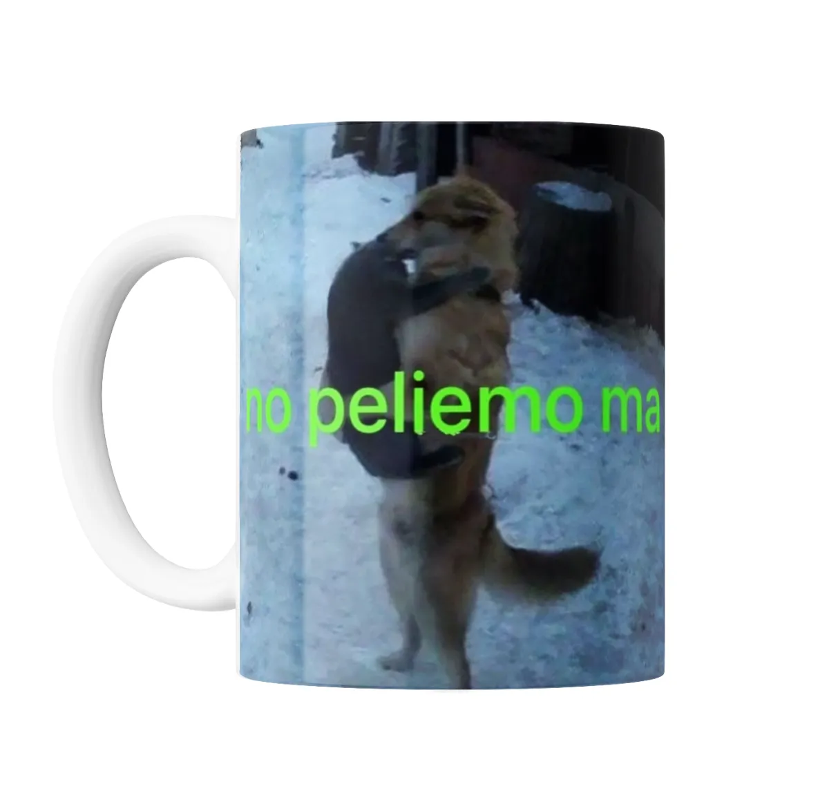 Taza de Cerámica Meme Perro Invierno No Peliemo Ma - vista 2