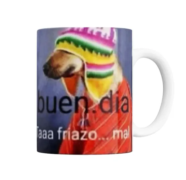 Taza de Cerámica Buen Día Taaa Friazo Perro con Gorro
