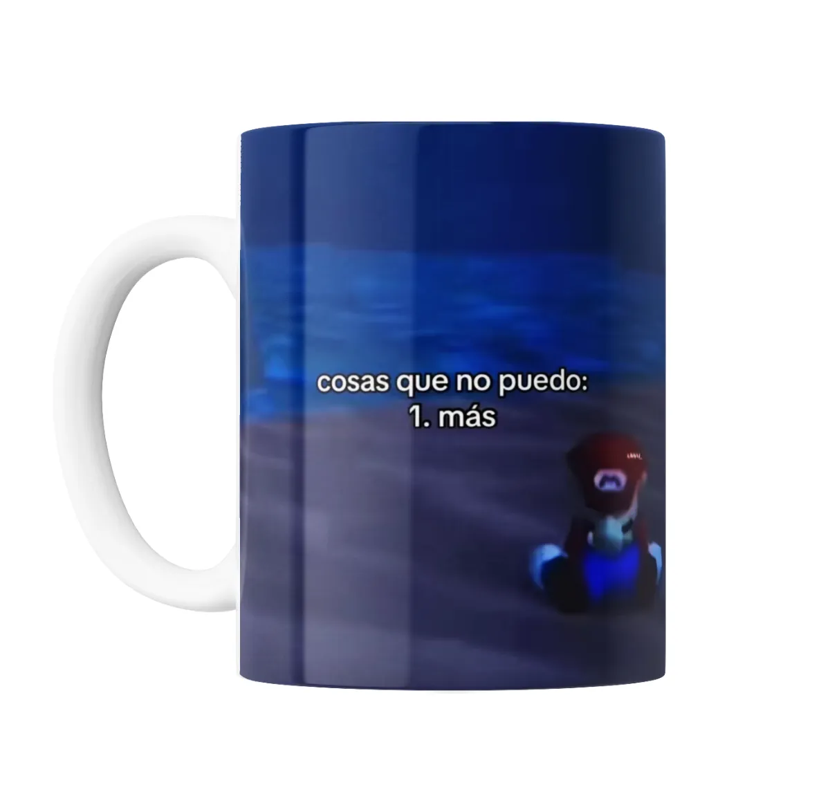 Taza de Cerámica Super Mario Cosas que no puedo: 1. más - vista 2