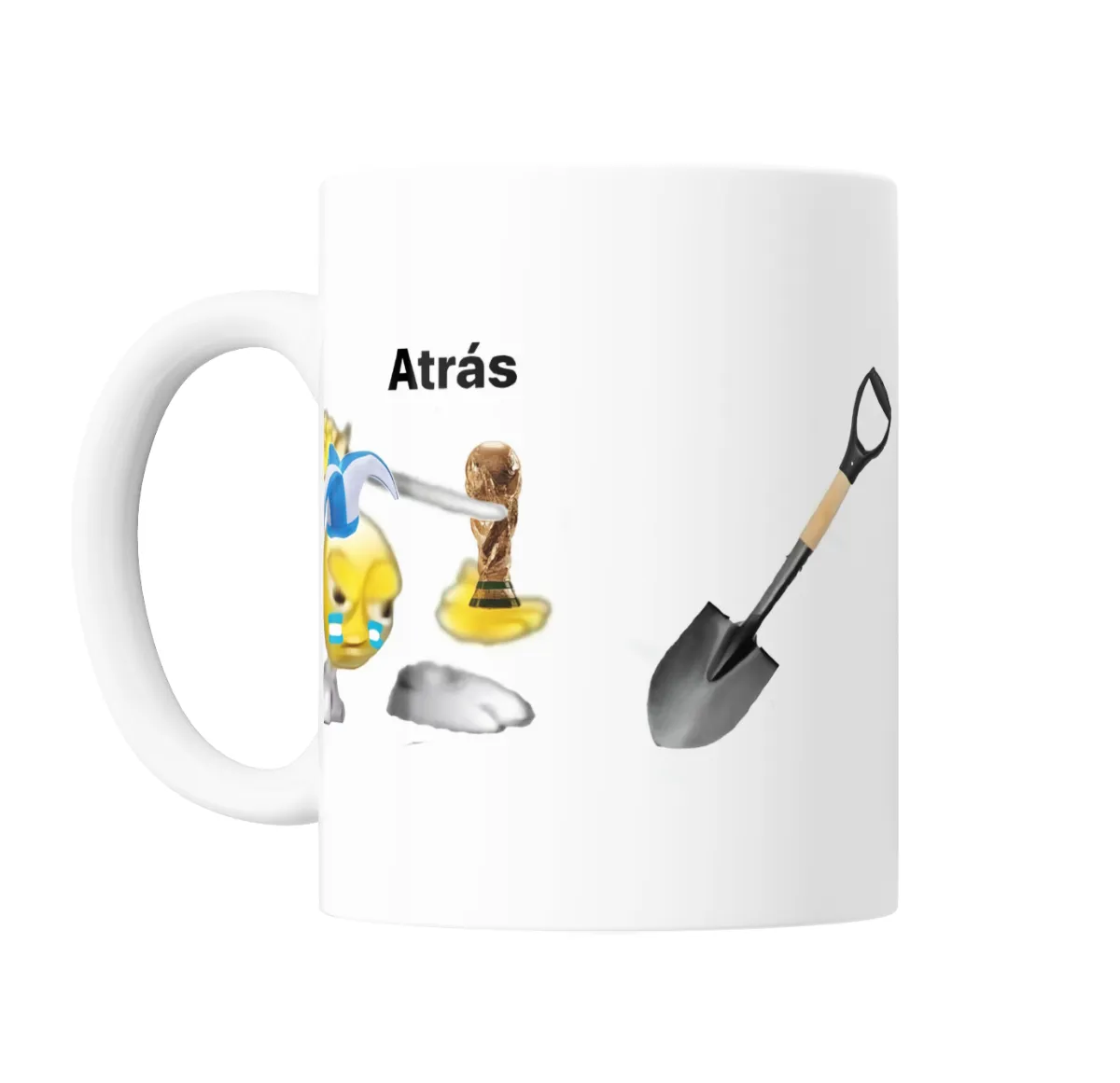 Taza de Cerámica Meme Argentina Trofeo del Mundial y Pala - vista 2