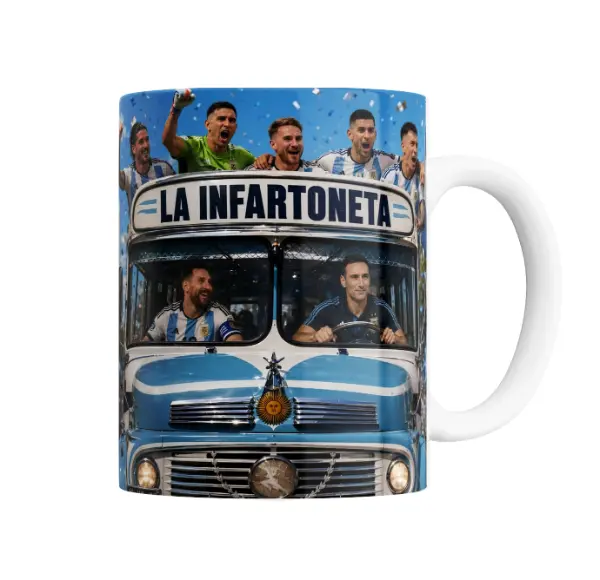 Taza de Cerámica Meme Argentina La Infartoneta Selección