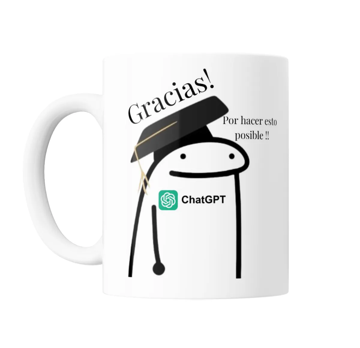 Taza de Cerámica Flork Graduado Gracias ChatGPT - vista 2