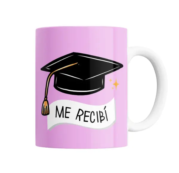 Taza de Cerámica Birrete Me Recibí