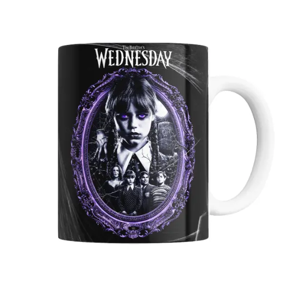 Taza de Cerámica Merlina Wednesday Addams Tim Burton