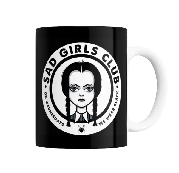 Taza de Cerámica Merlina Sad Girls Club