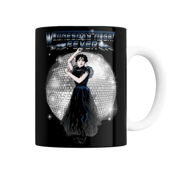 Taza de Cerámica Merlina Wednesday Night Fever