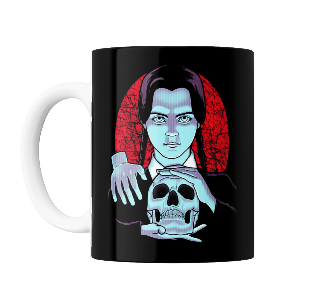 Taza de Cerámica Merlina con Calavera - vista 2