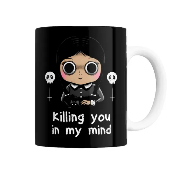 Taza de Cerámica Merlina Killing You in My Mind