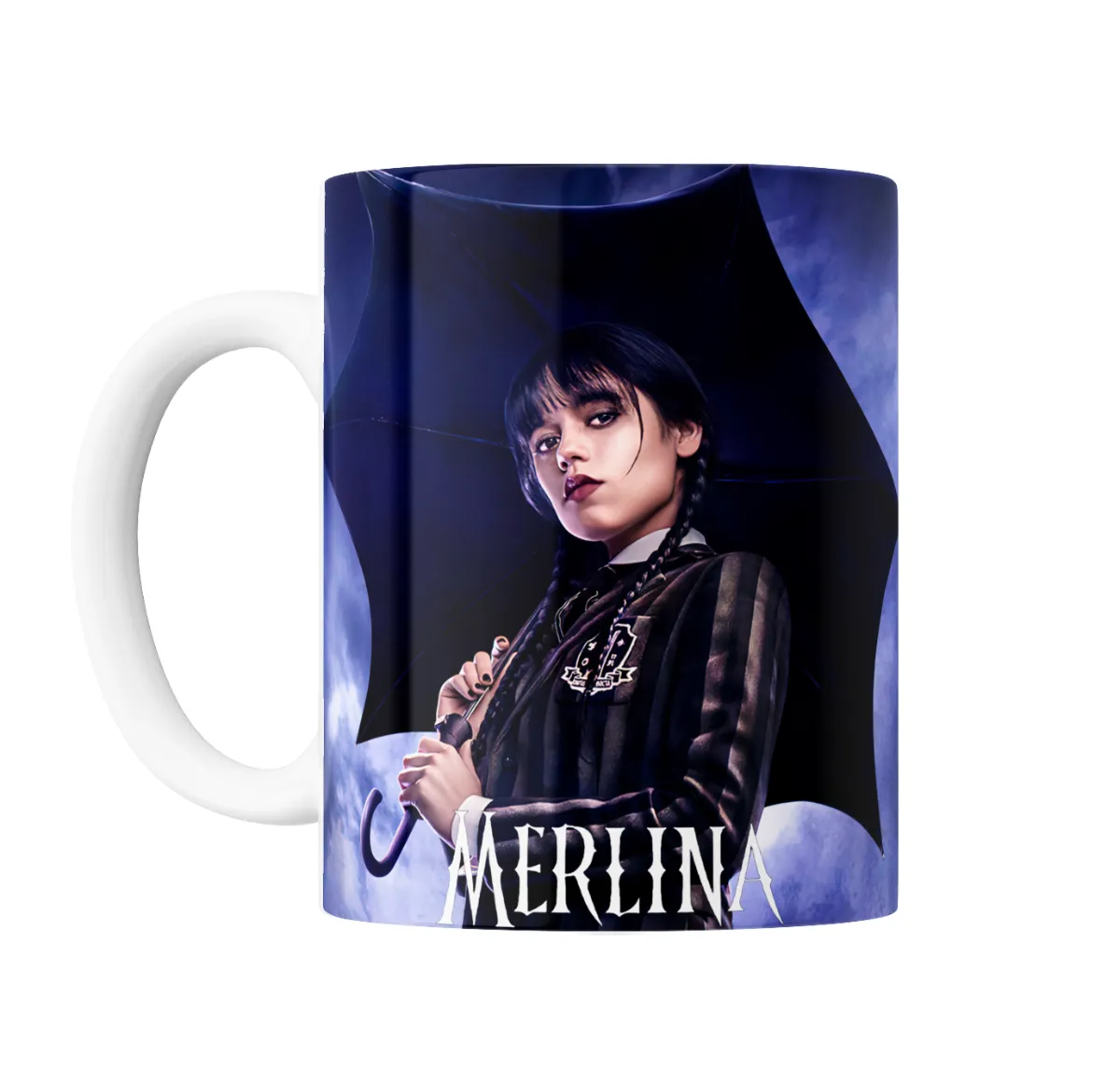 Taza de Cerámica Merlina con Paraguas - vista 2