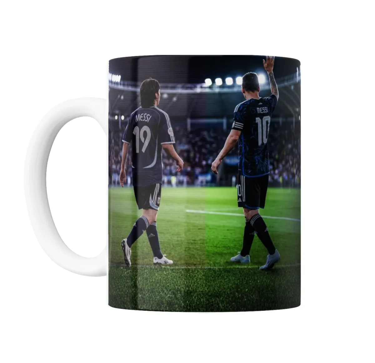 Taza de Cerámica Messi Selección Argentina Doble Versión 19 y 10 - vista 2