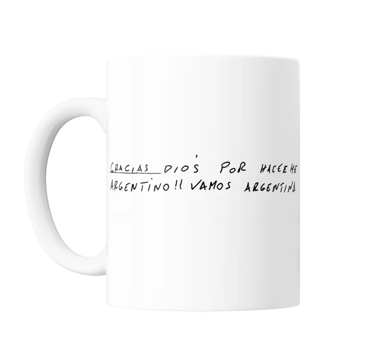 Taza de Cerámica Gracias Dios por hacerme argentino Vamos Argentina - vista 2
