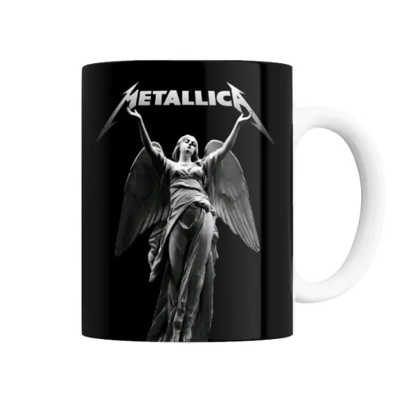 Taza de Cerámica Metallica Ángel de Piedra