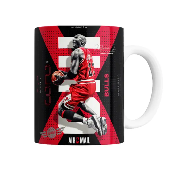 Taza de Cerámica Michael Jordan Air Mail Bulls