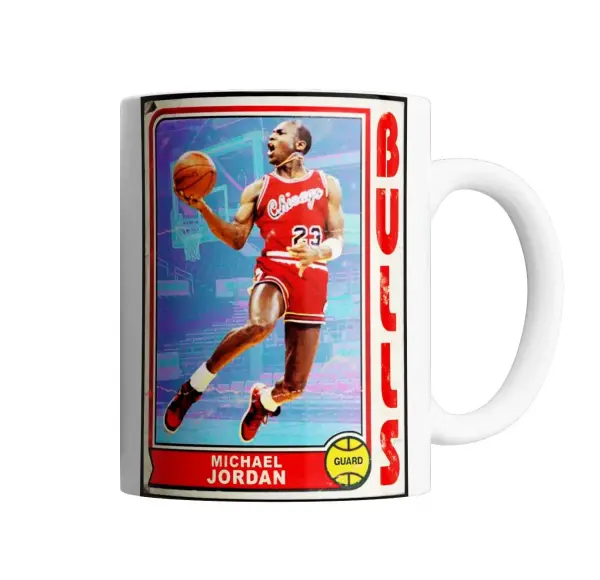 Taza de Cerámica Michael Jordan Chicago Bulls Tarjeta Coleccionable