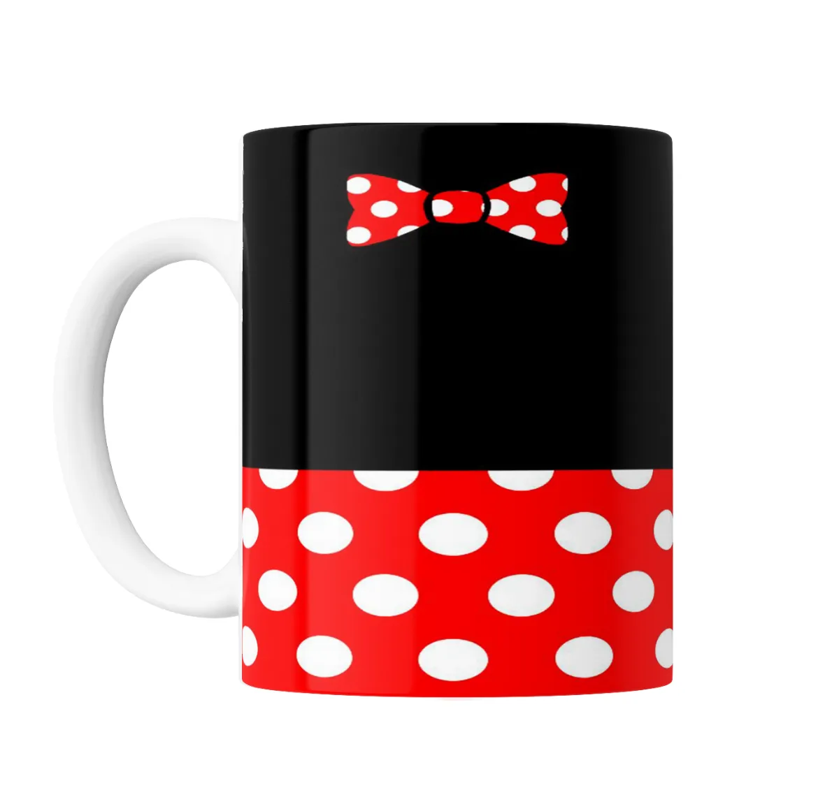 Taza de Cerámica Mickey Mouse Minnie Moño y Lunares - vista 2