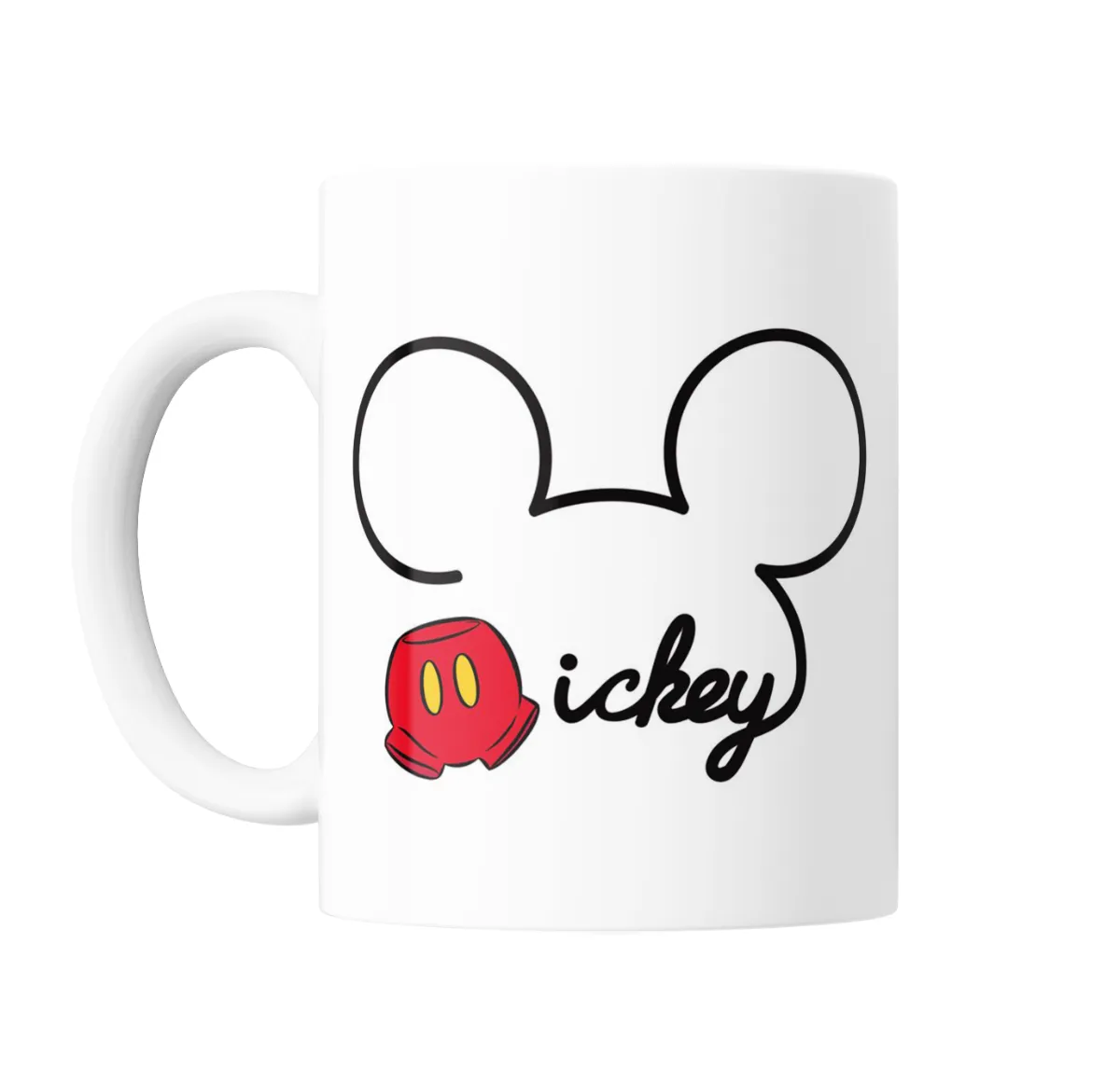 Taza de Cerámica Mickey Mouse Orejas y Pantalón Rojo - vista 2