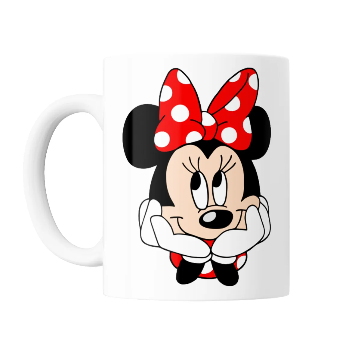 Taza de Cerámica Mickey Mouse Minnie Mouse Moño Rojo - vista 2