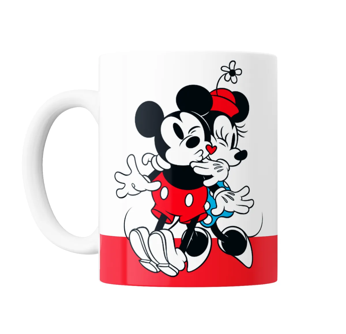 Taza de Cerámica Mickey Mouse y Minnie Beso - vista 2