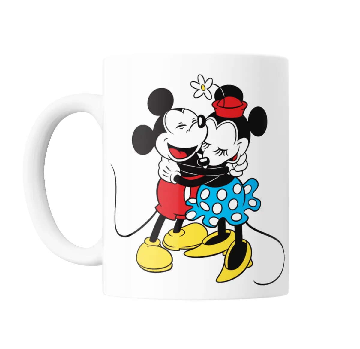 Taza de Cerámica Mickey Mouse y Minnie Abrazados Vintage - vista 2