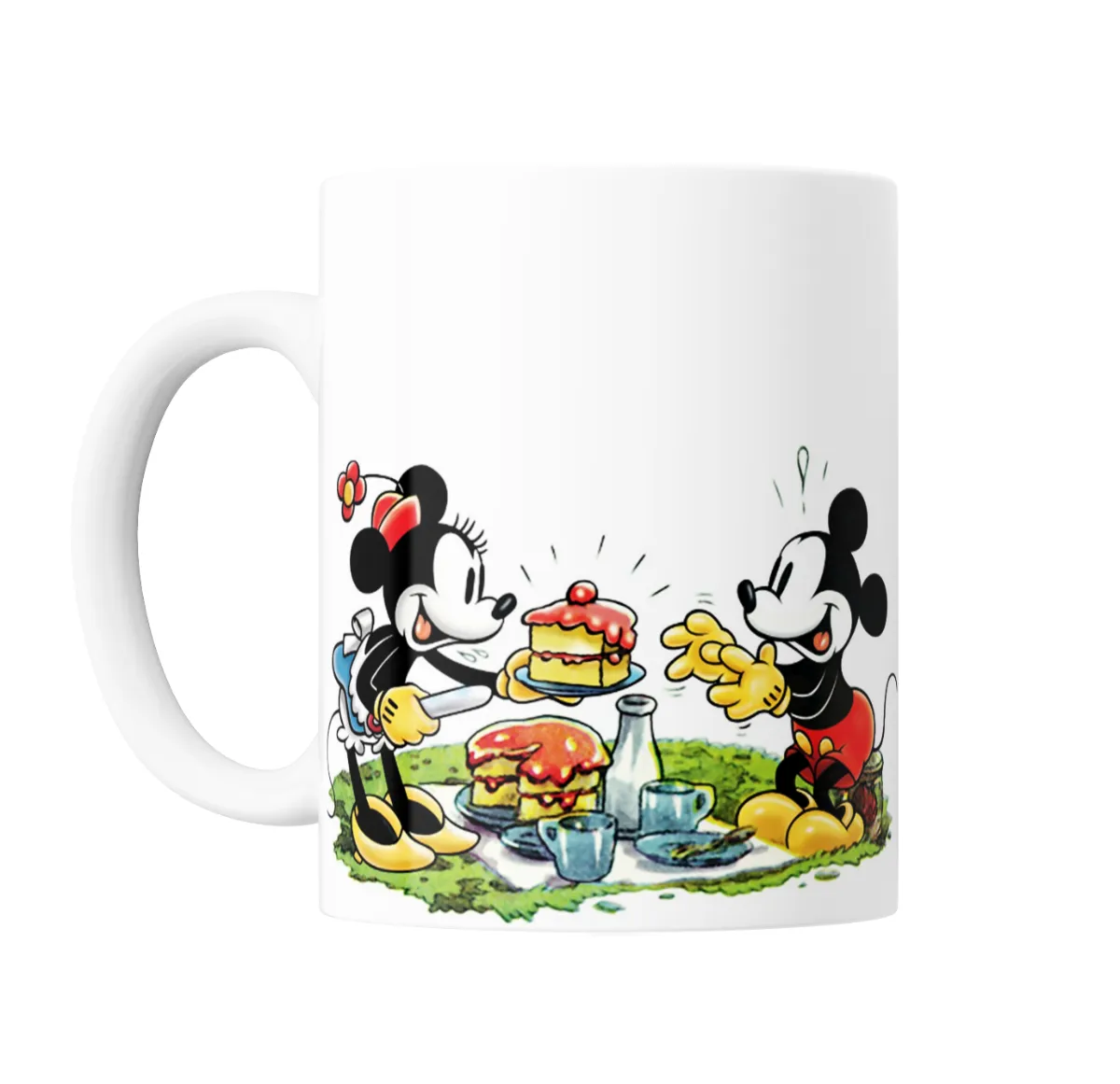 Taza de Cerámica Mickey Mouse y Minnie Merienda Picnic - vista 2