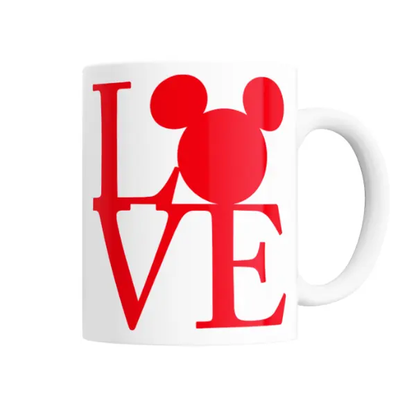 Taza de Cerámica Mickey Mouse Love