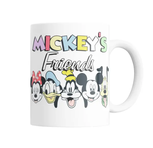 Taza de Cerámica Mickey Mouse y Amigos Pastel