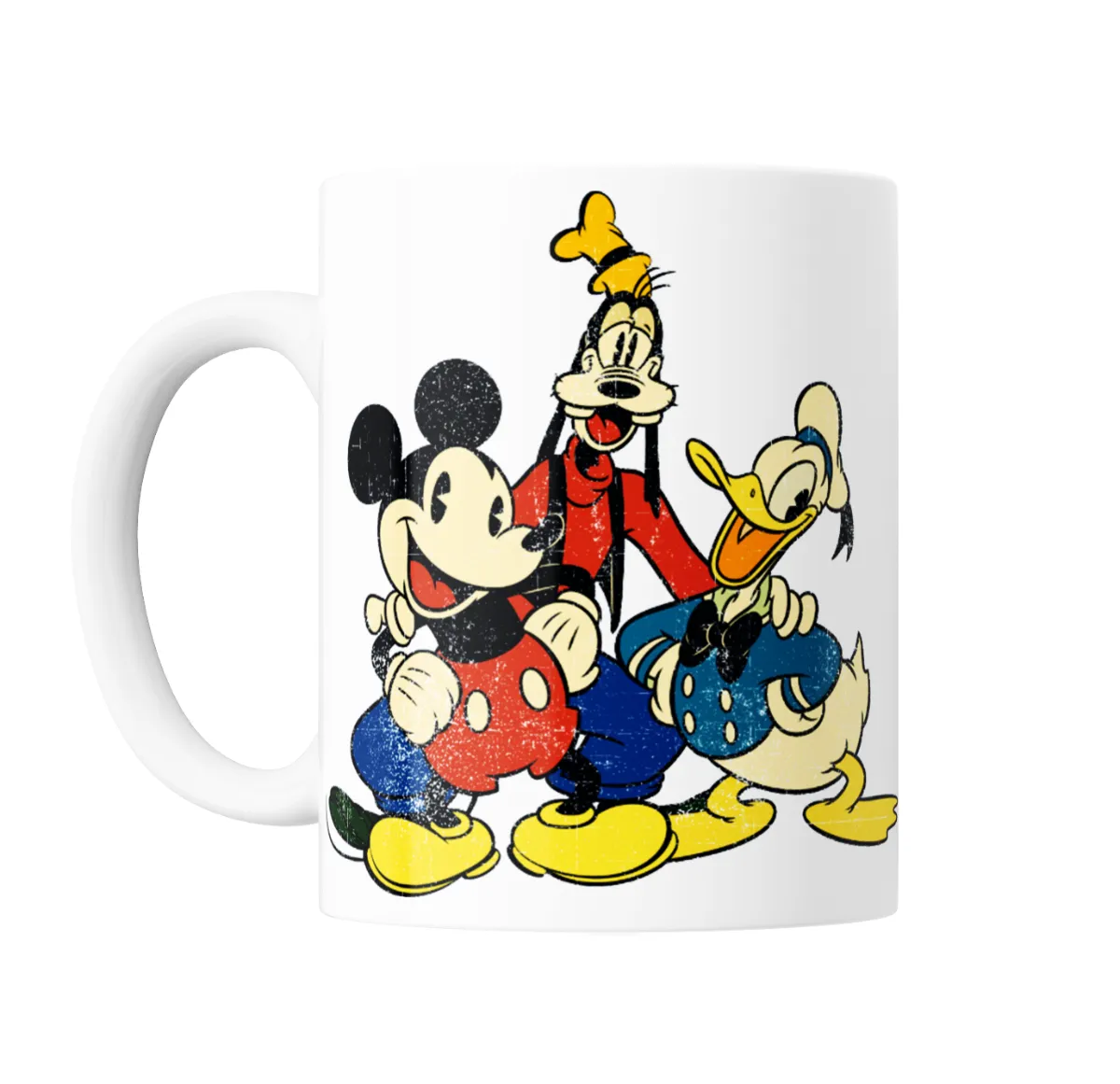 Taza de Cerámica Mickey Mouse Goofy y Donald Vintage - vista 2