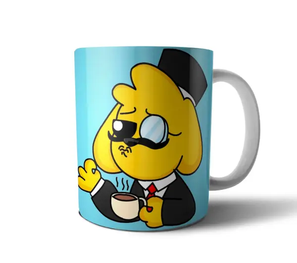 Taza de Cerámica Mikecrack Caballero con Monóculo y Café