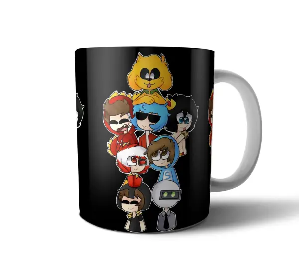 Taza de Cerámica Mikecrack y amigos Chibi