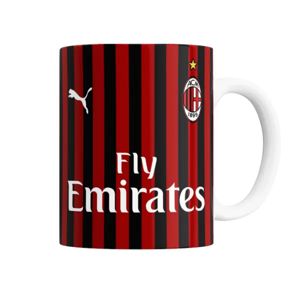 Taza de Cerámica AC Milan Camiseta Local Fly Emirates