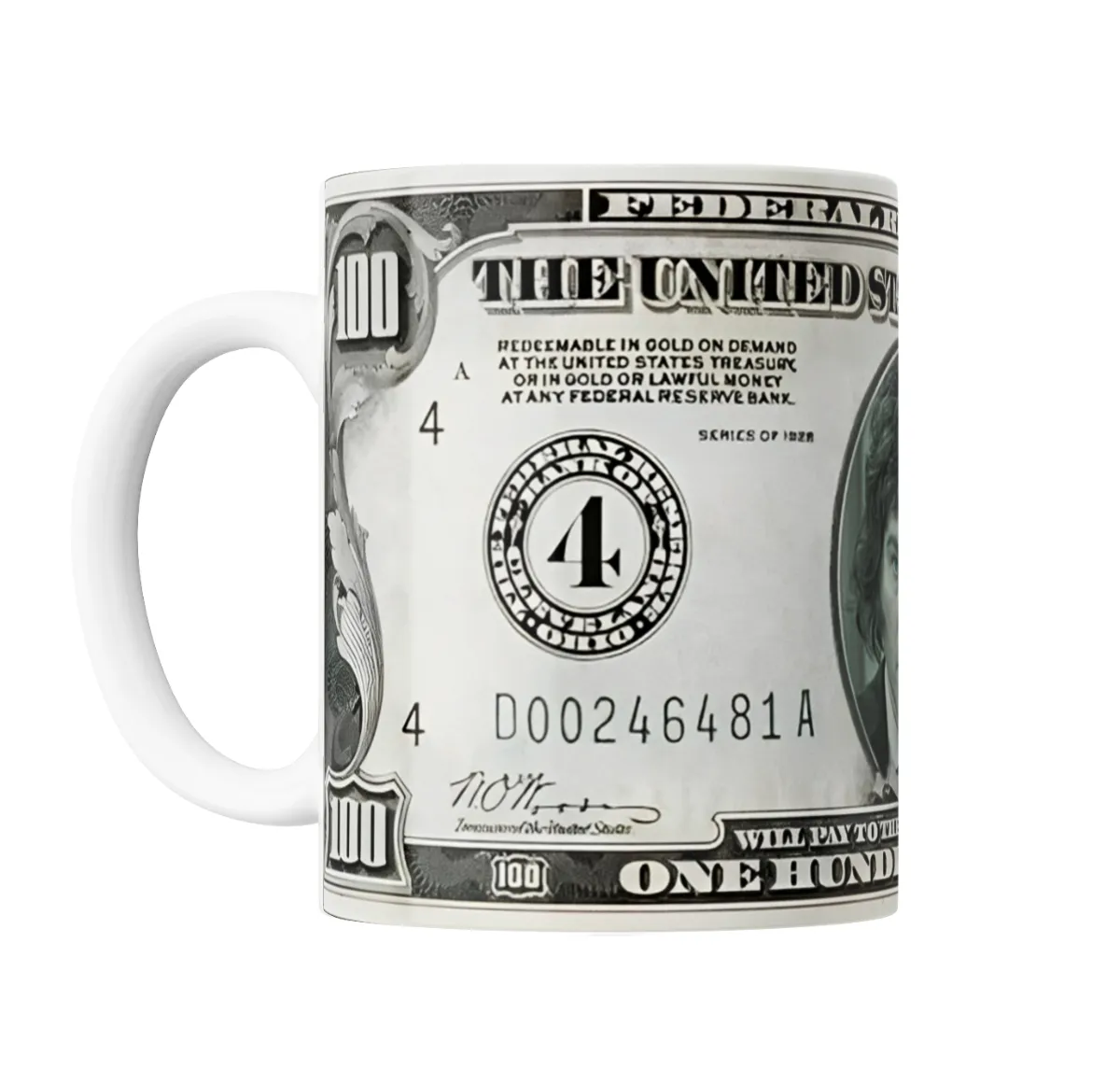Taza de Cerámica Milei Billete 100 Dólares - vista 2