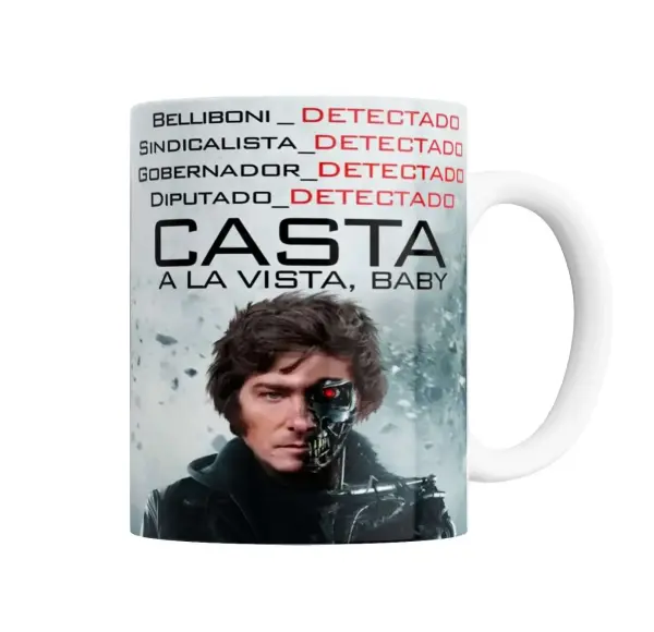 Taza de Cerámica Terminator Milei Casta a la Vista Baby