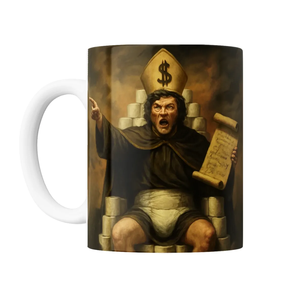 Taza de Cerámica Milei Pañal Trono de Papel Higiénico - vista 2