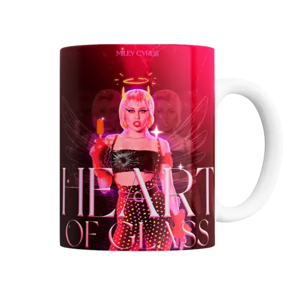Taza de Cerámica Miley Cyrus Heart of Glass