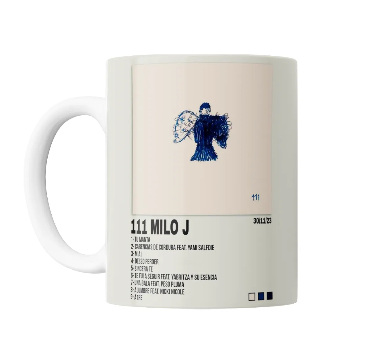 Taza de Cerámica Milo J 111 Álbum Tracklist - vista 2