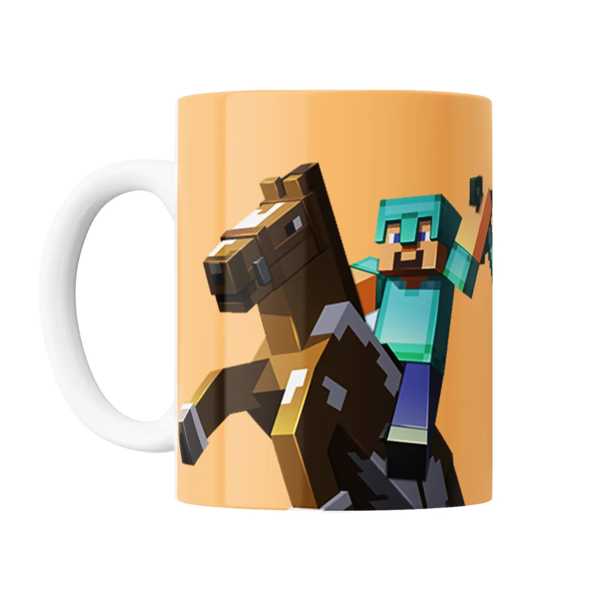 Taza de Cerámica Minecraft Steve a Caballo - vista 2